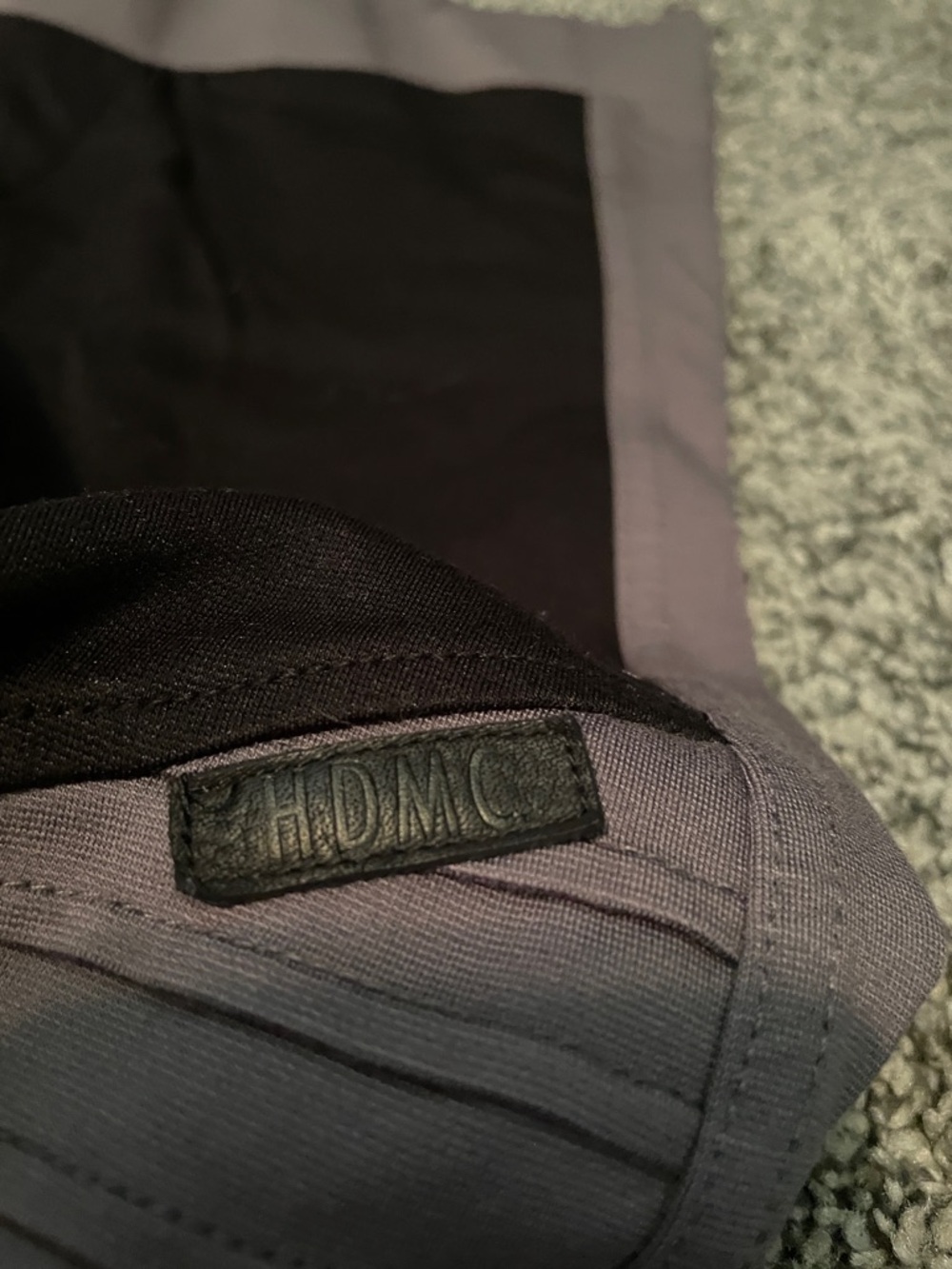 Harley Davidson-Two-Tone Black and Gray Moto Leggings - Picture 2 of 6